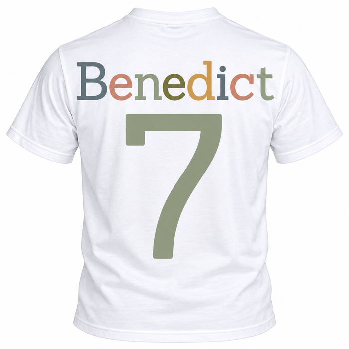 Personalized Kids Name & Number T-Shirt – Custom Back Design