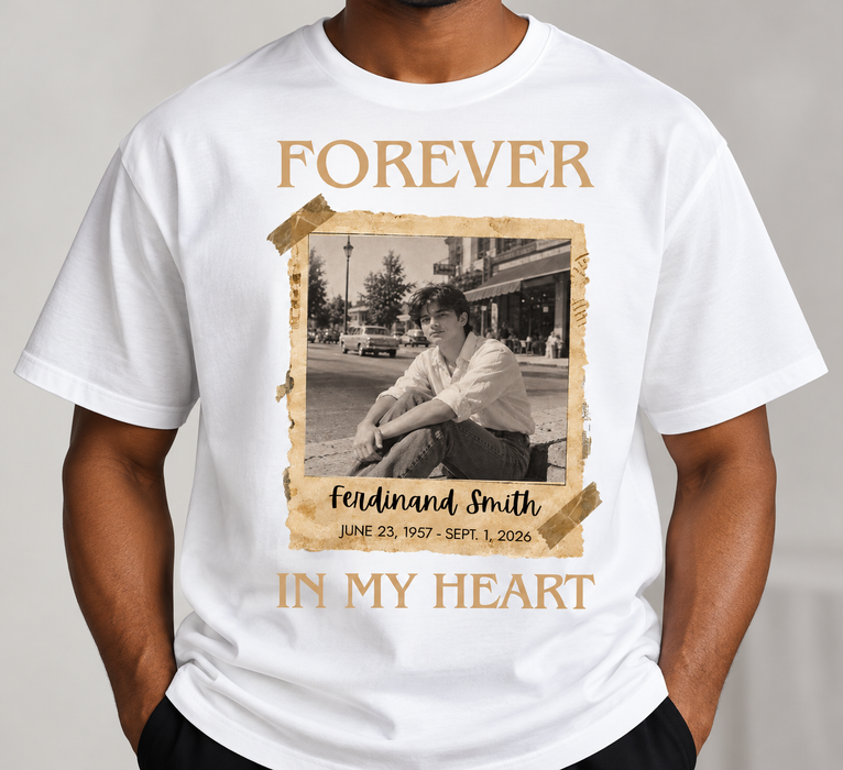 Personalized Forever in My Heart Memorial T-Shirt