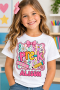 Pre-K Girl Shirt Mockup – Personalized Preschool Teacher & Student Design