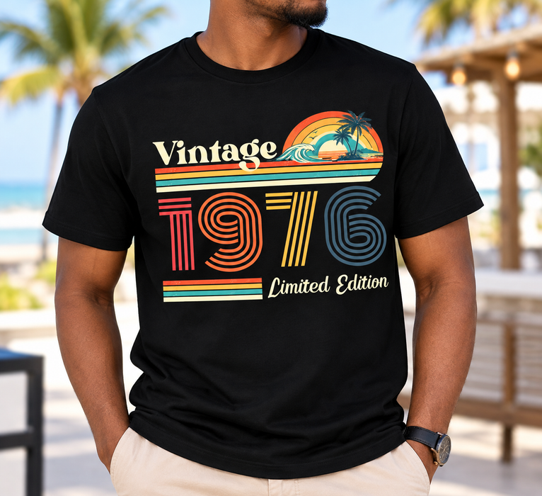 Personalized Vintage 1976 T-Shirt – Custom Name & Year